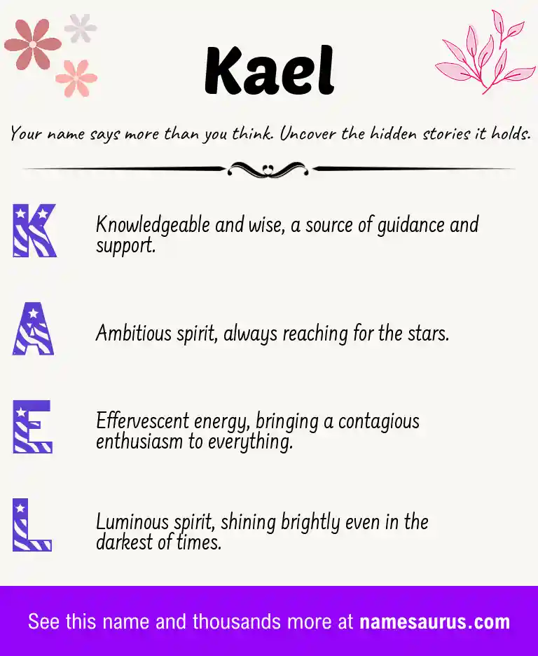 Acrostic poem about Kael.
