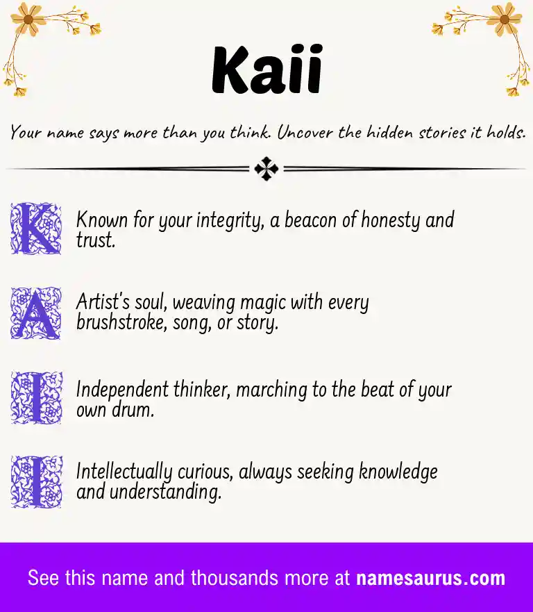 Acrostic poem about Kaii.