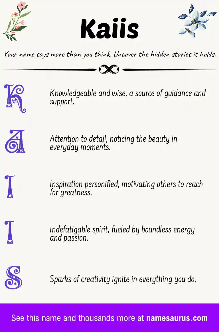 Acrostic poem about Kaiis.