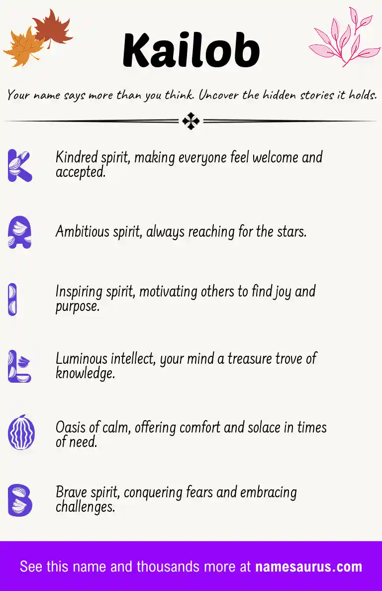 Acrostic poem about Kailob.