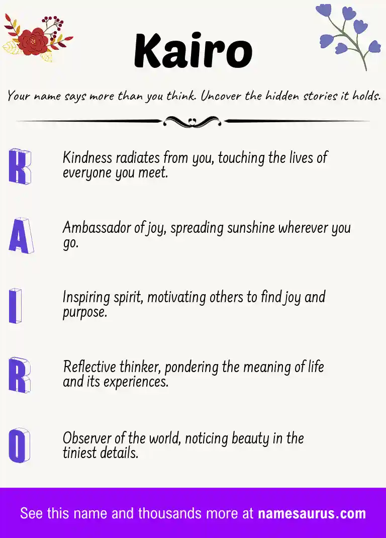 Acrostic poem about Kairo.