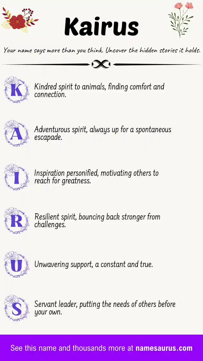 Acrostic poem about Kairus.
