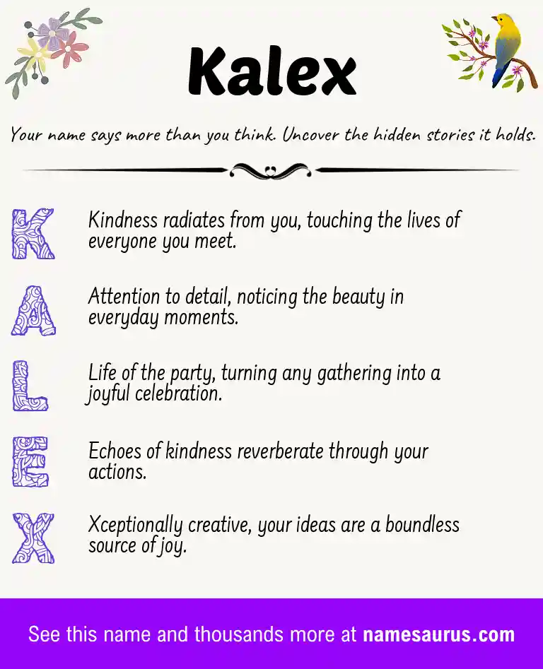 Acrostic poem about Kalex.