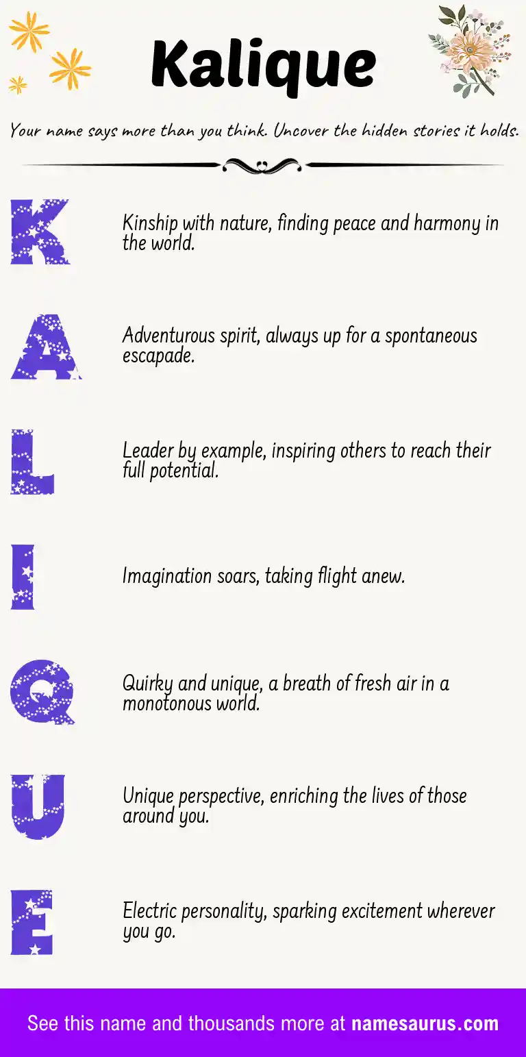 Acrostic poem about Kalique.