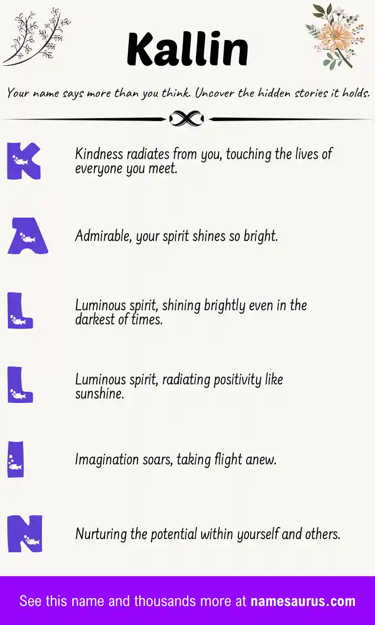 Acrostic poem about Kallin.