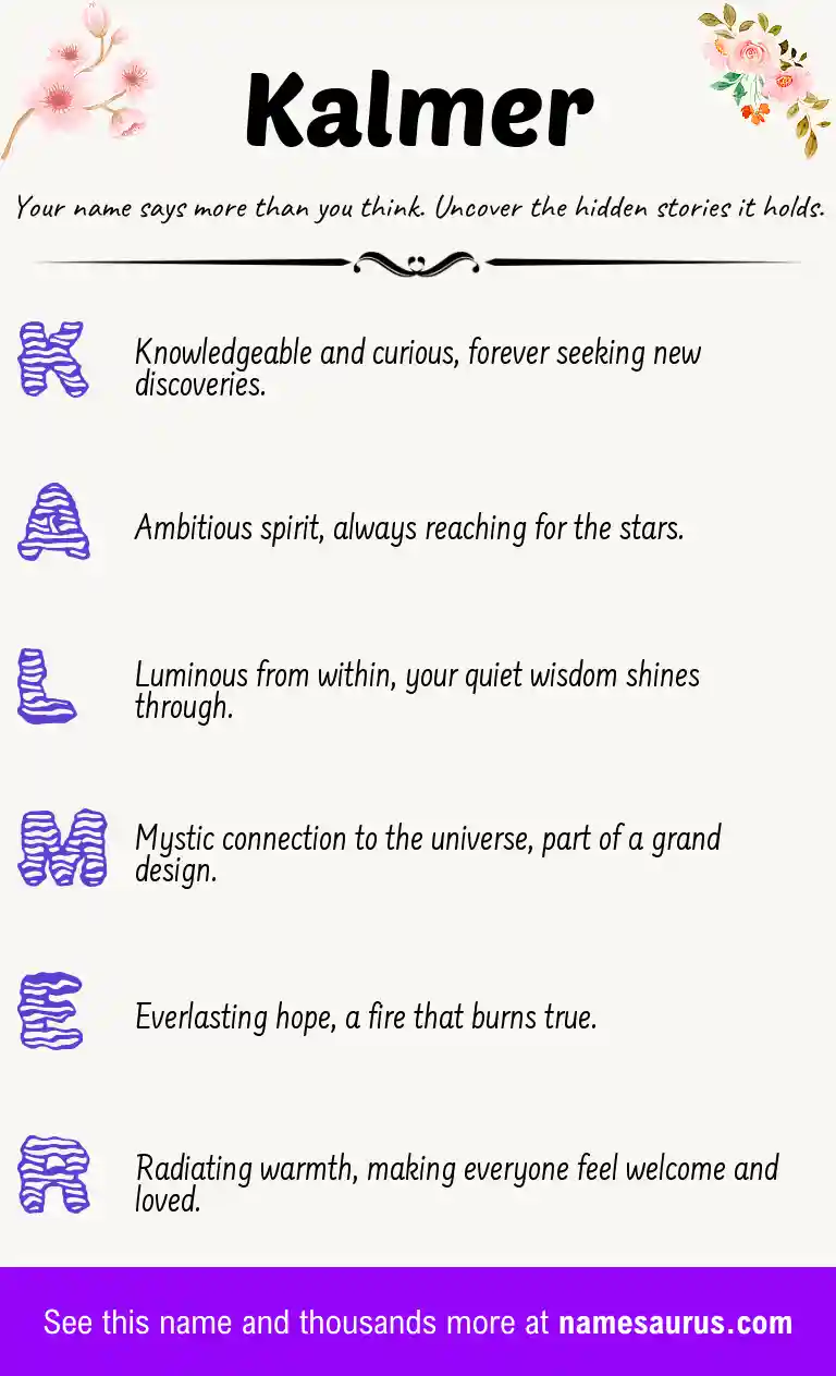 Acrostic poem about Kalmer.