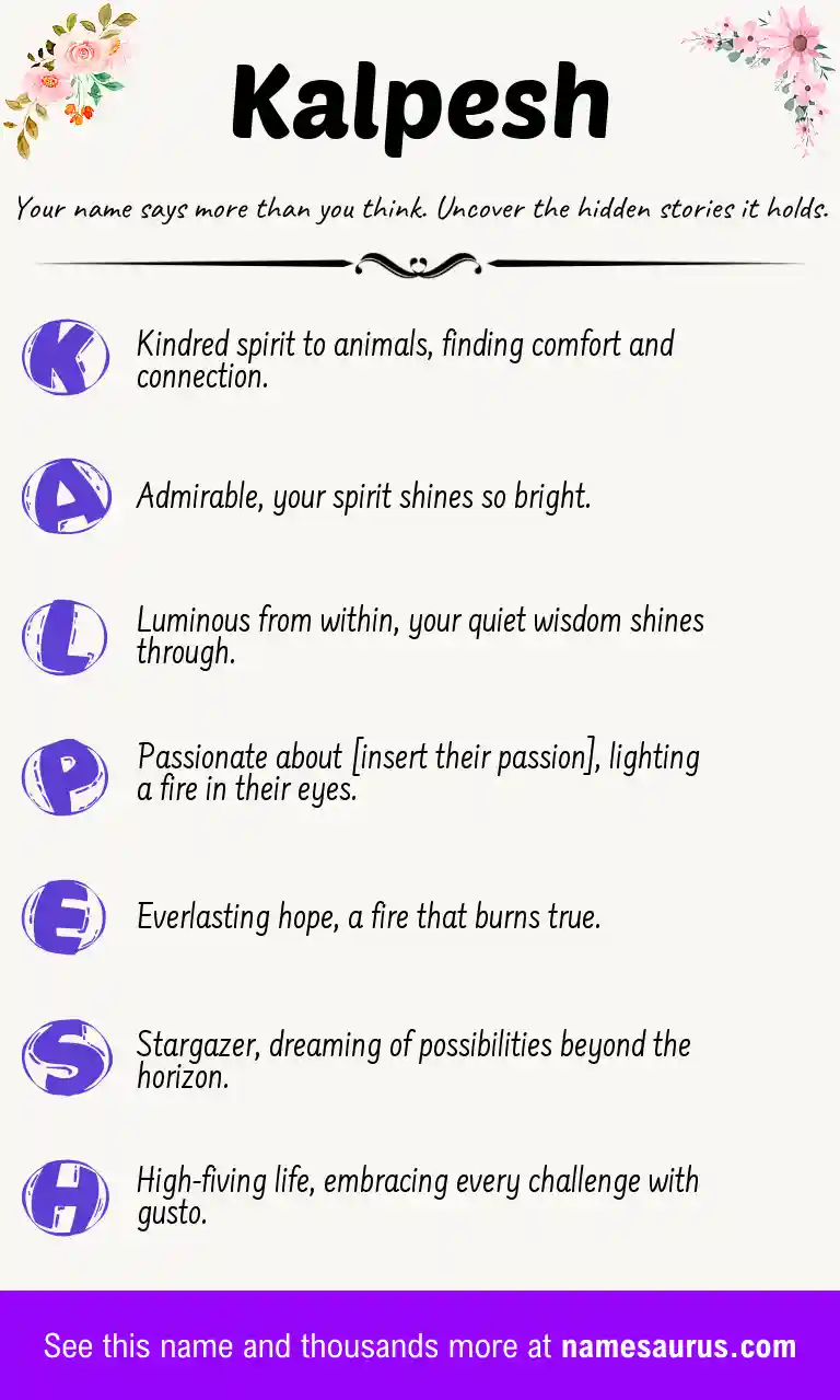 Acrostic poem about Kalpesh.