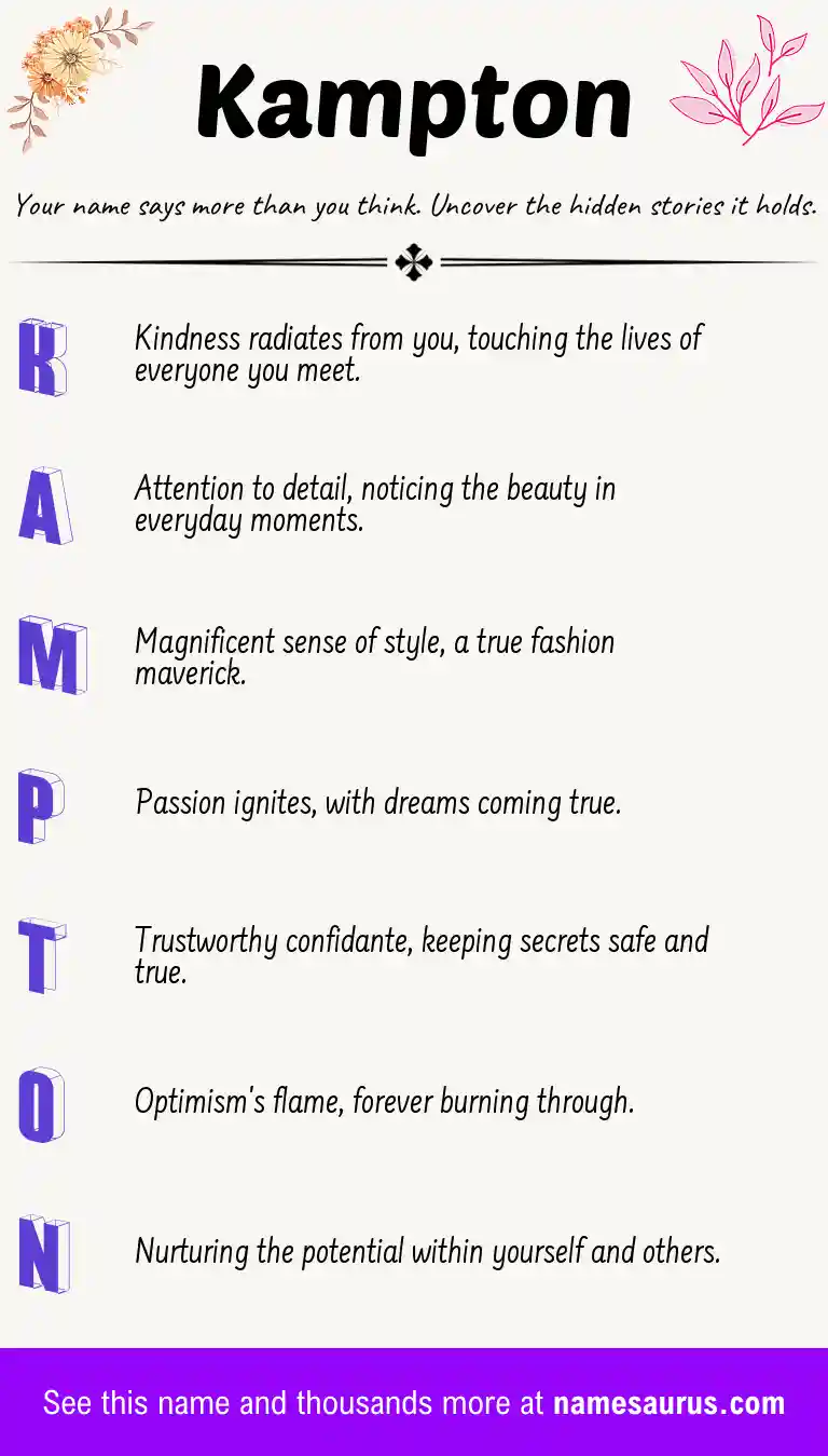 Acrostic poem about Kampton.