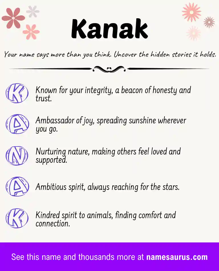 Acrostic poem about Kanak.