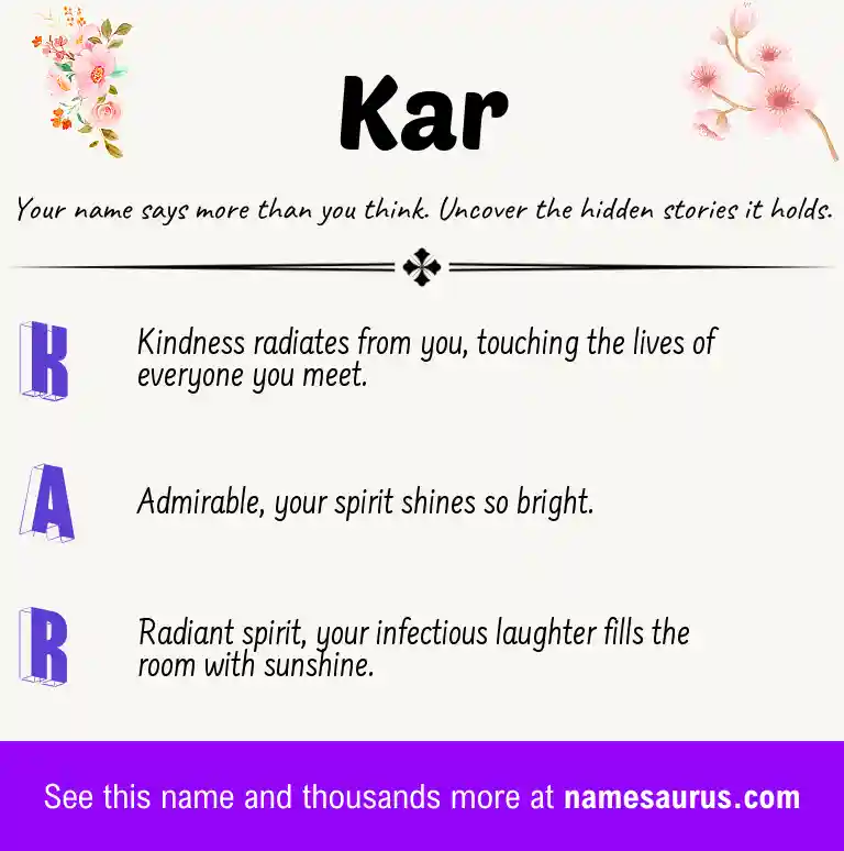 Acrostic poem about Kar.
