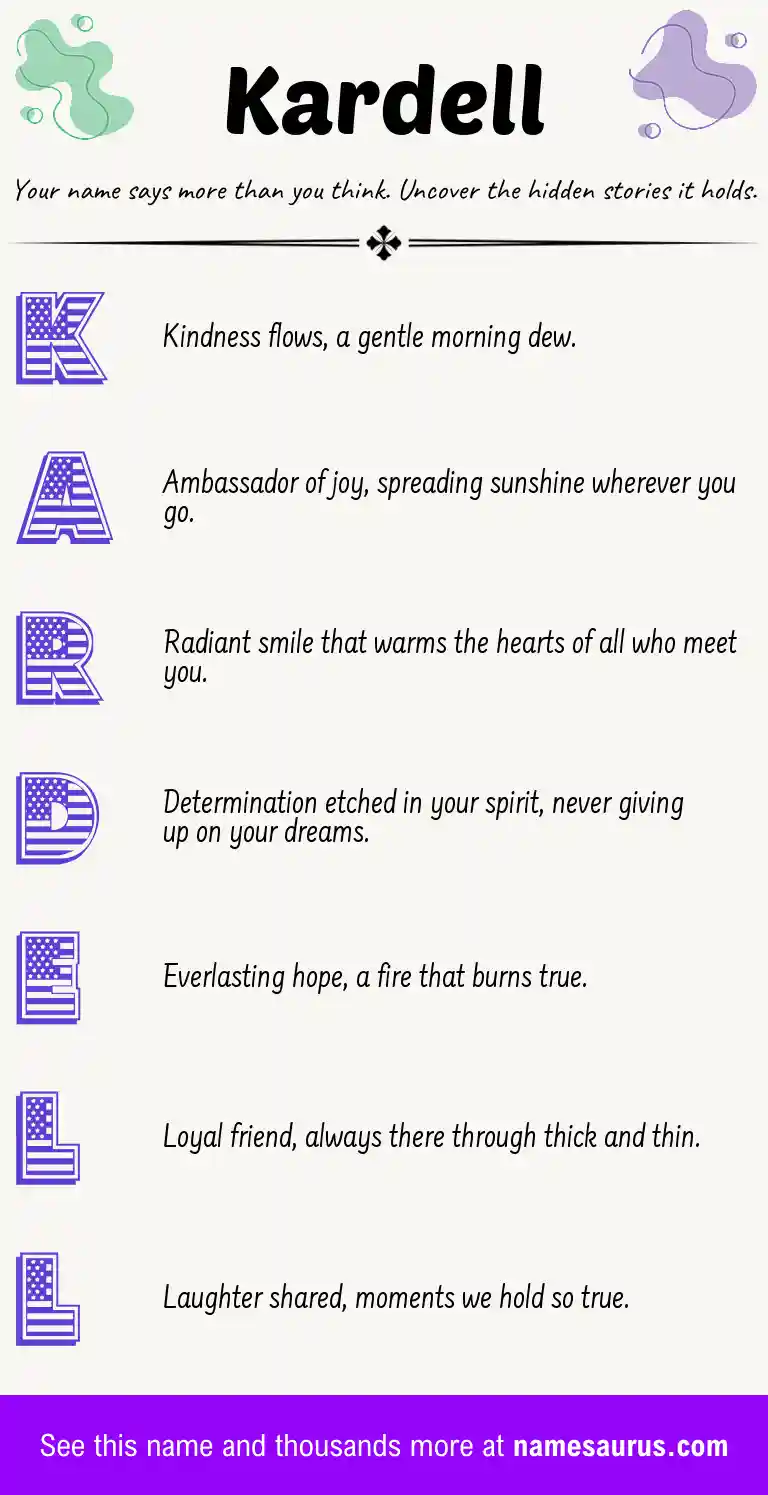 Acrostic poem about Kardell.