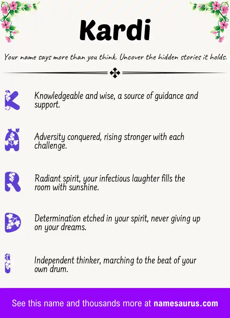 Acrostic poem about Kardi.