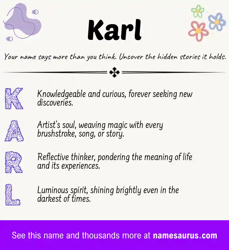 Acrostic poem about Karl.