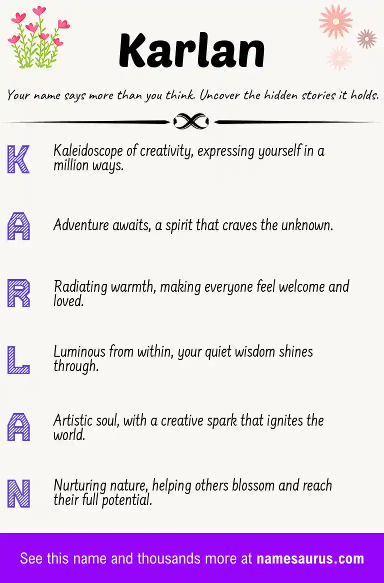 Acrostic poem about Karlan.