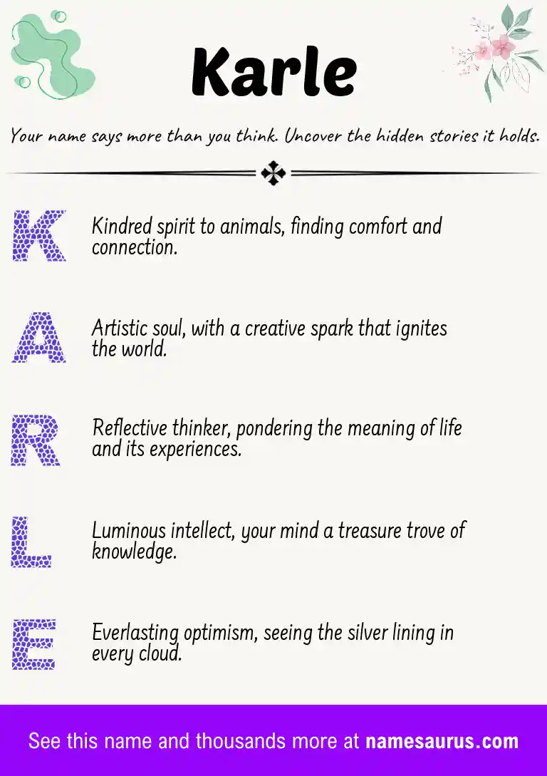 Acrostic poem about Karle.