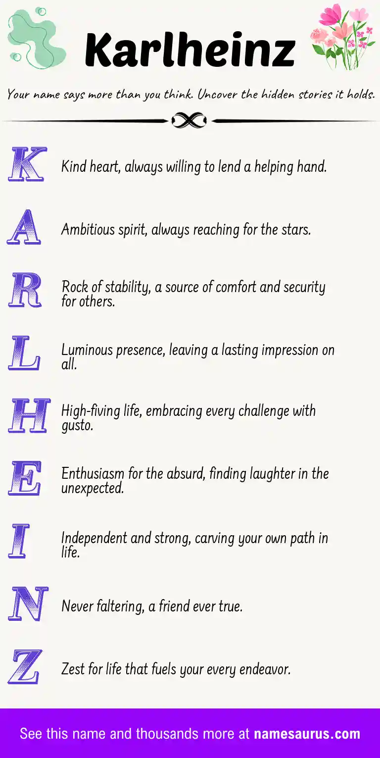 Acrostic poem about Karlheinz.