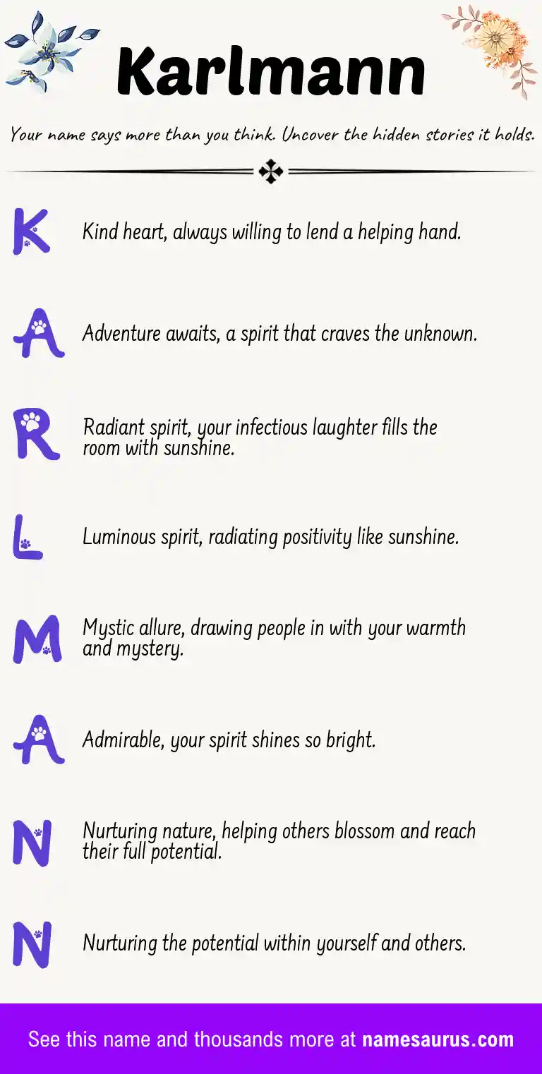 Acrostic poem about Karlmann.