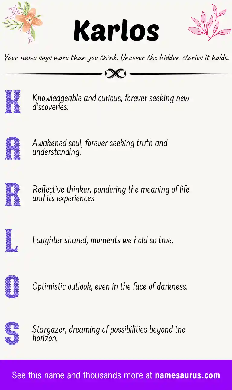 Acrostic poem about Karlos.