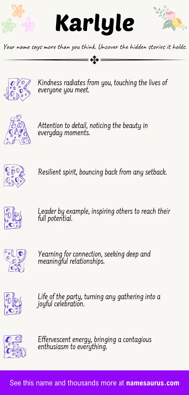 Acrostic poem about Karlyle.