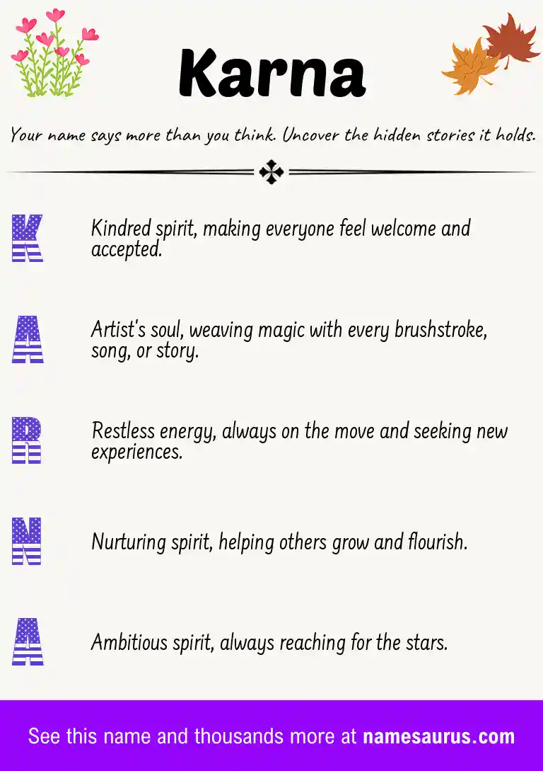 Acrostic poem about Karna.