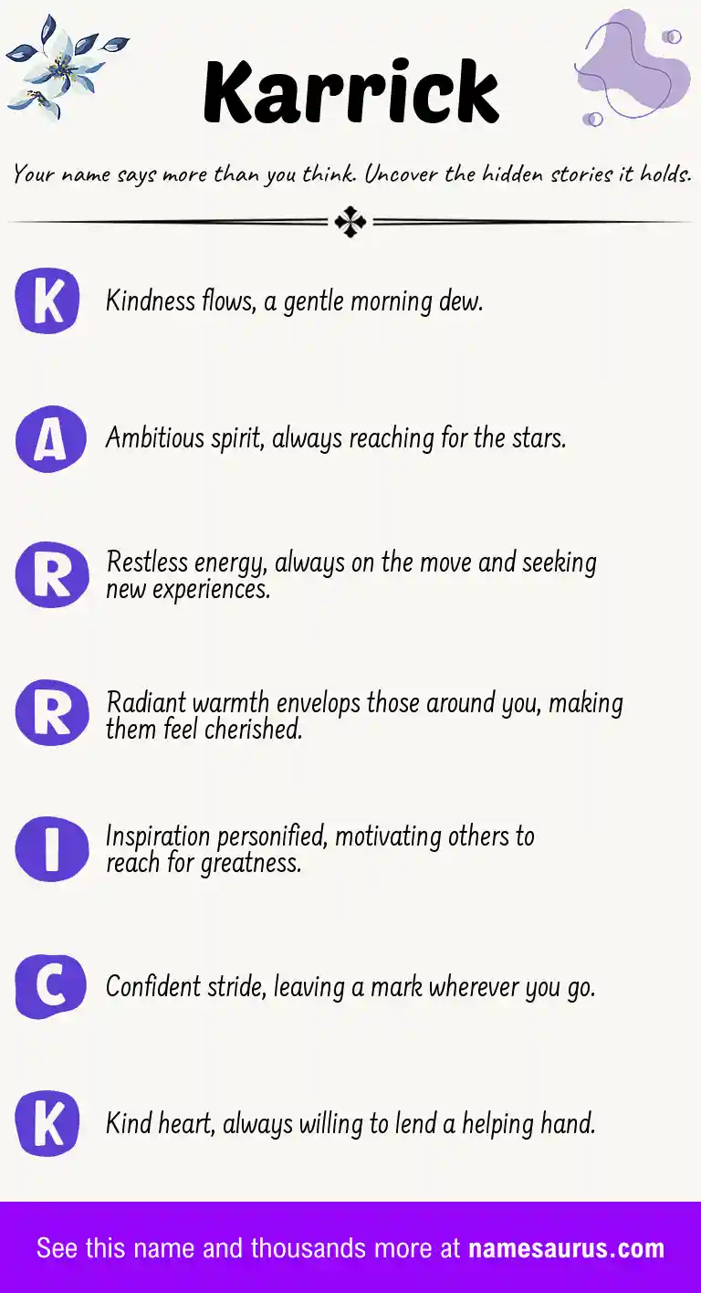 Acrostic poem about Karrick.