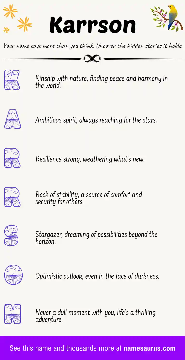 Acrostic poem about Karrson.