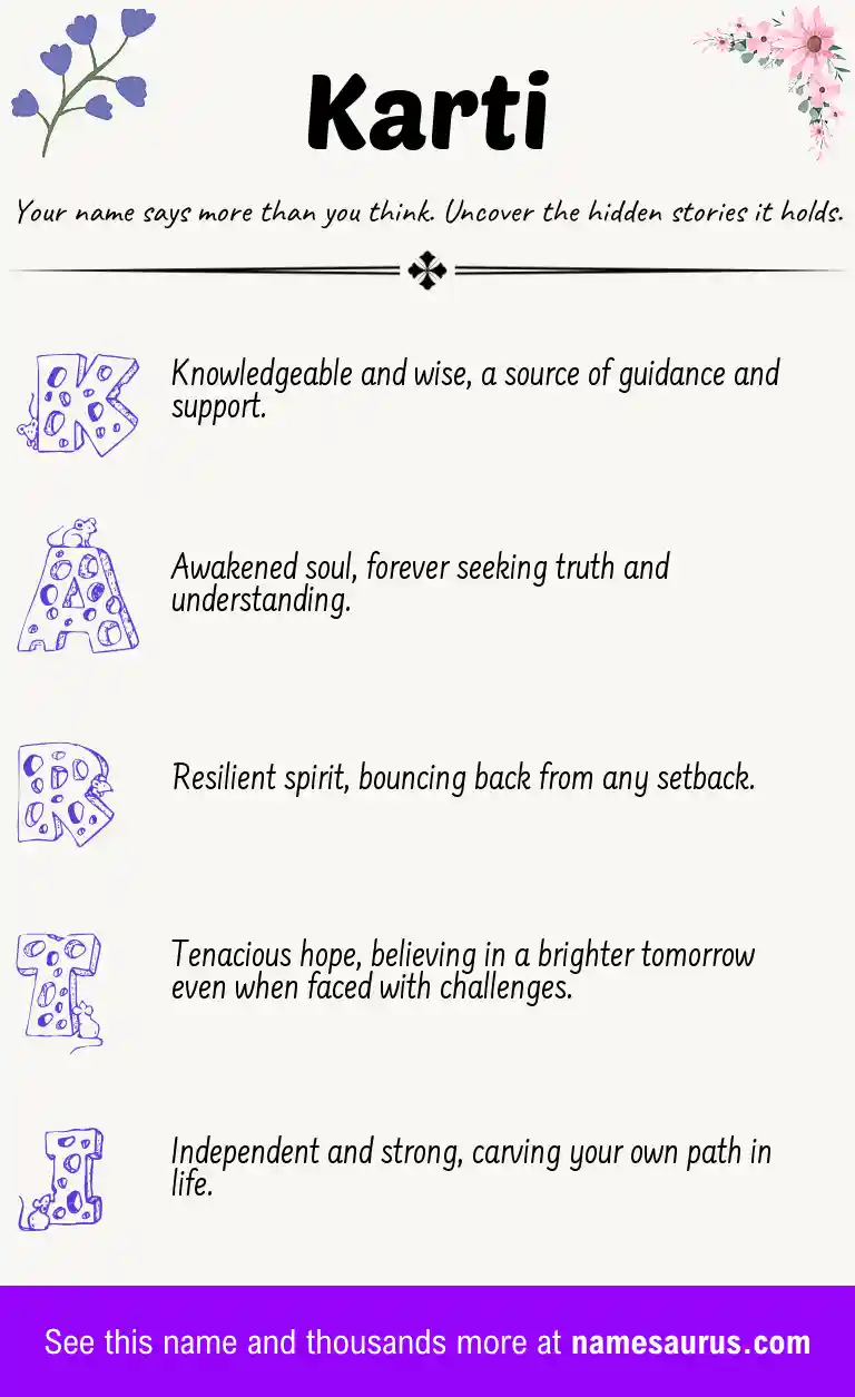 Acrostic poem about Karti.