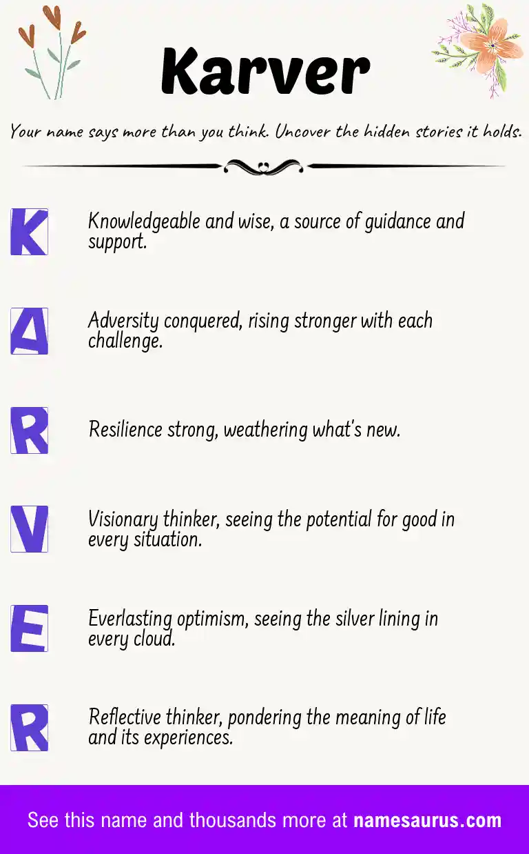 Acrostic poem about Karver.