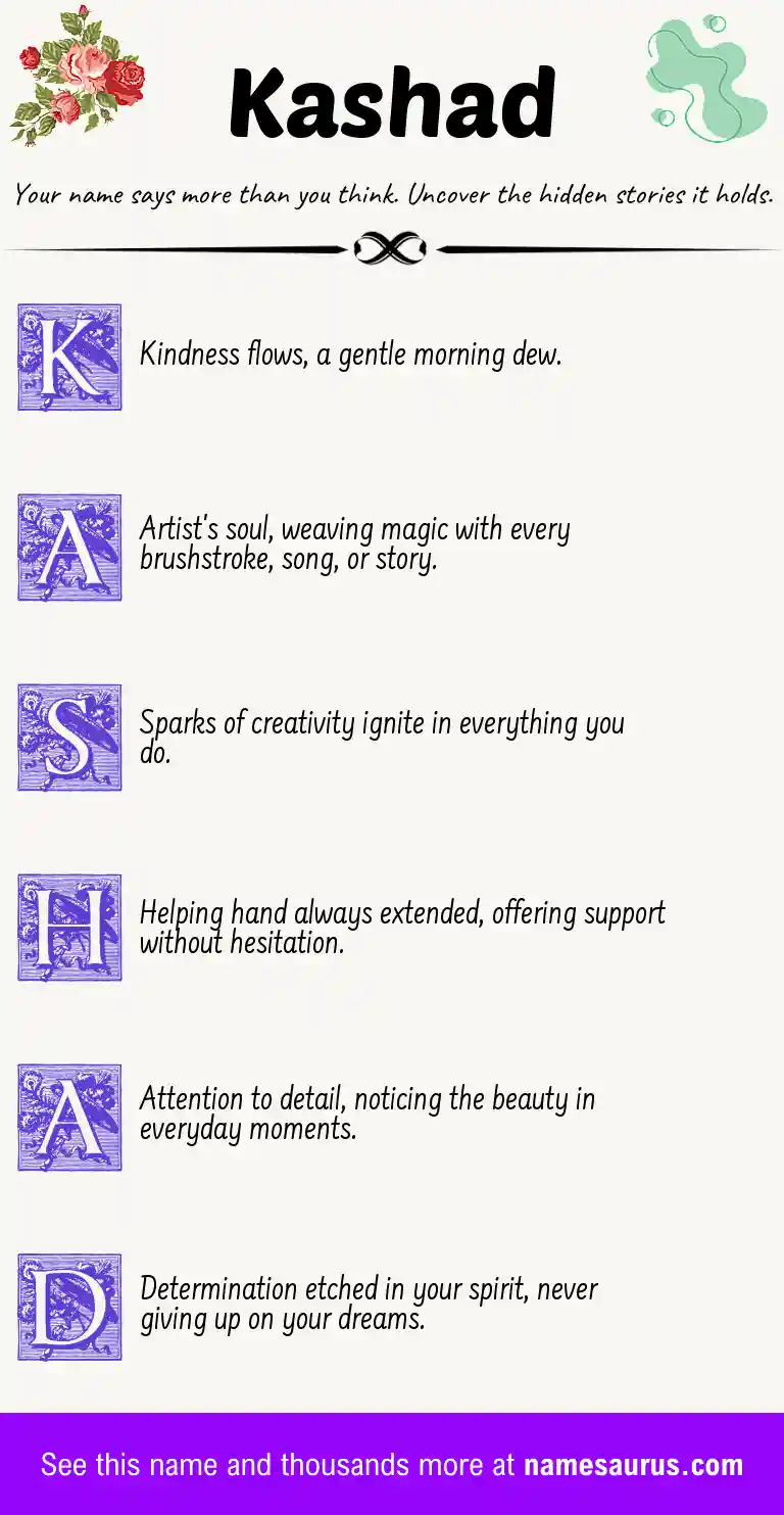 Acrostic poem about Kashad.