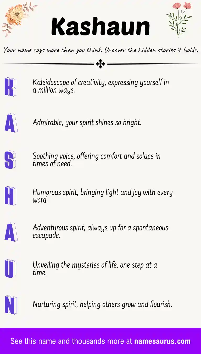 Acrostic poem about Kashaun.