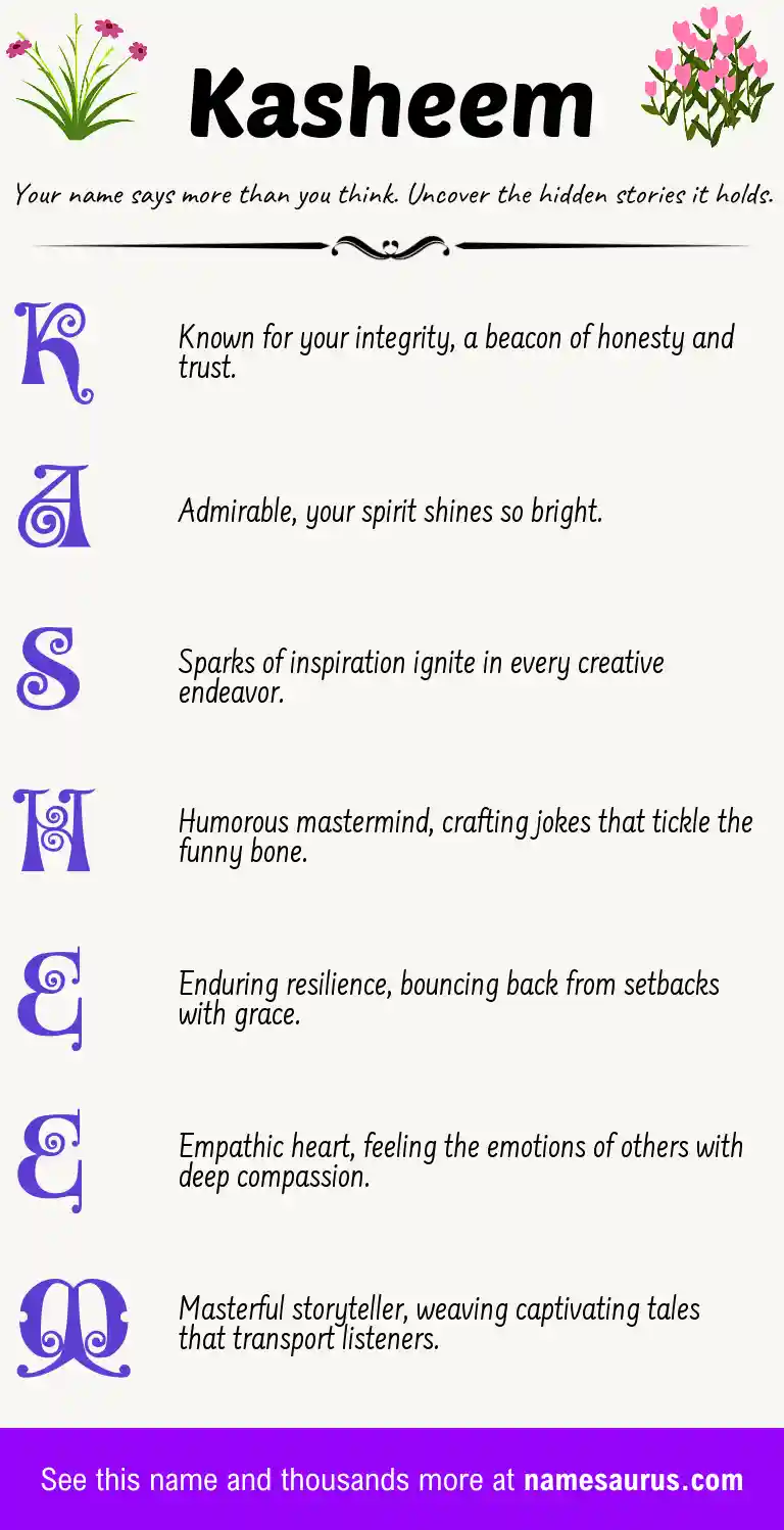 Acrostic poem about Kasheem.
