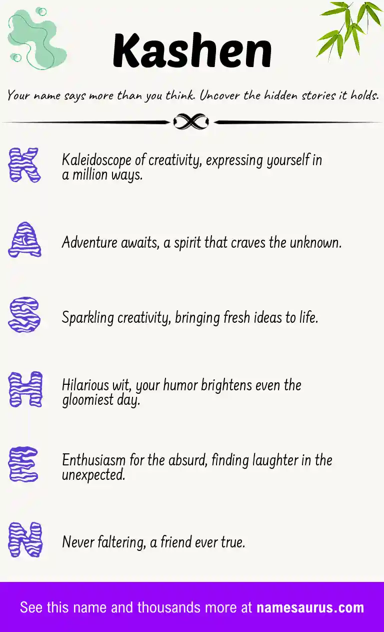 Acrostic poem about Kashen.