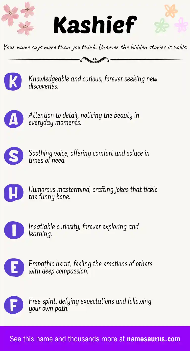Acrostic poem about Kashief.