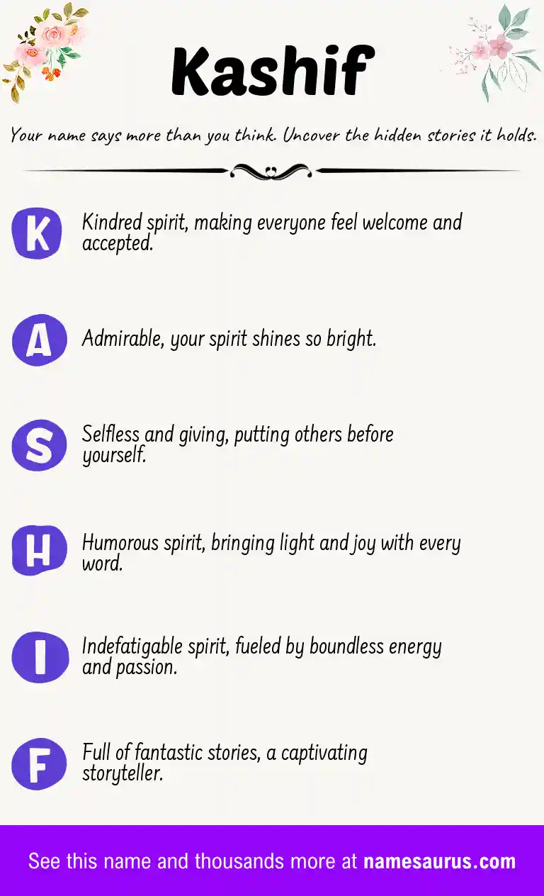 Acrostic poem about Kashif.