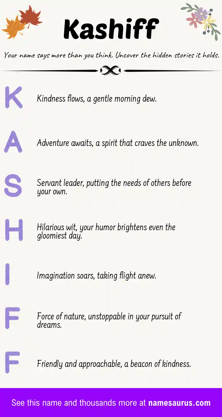Acrostic poem about Kashiff.