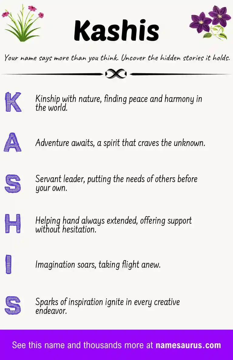 Acrostic poem about Kashis.
