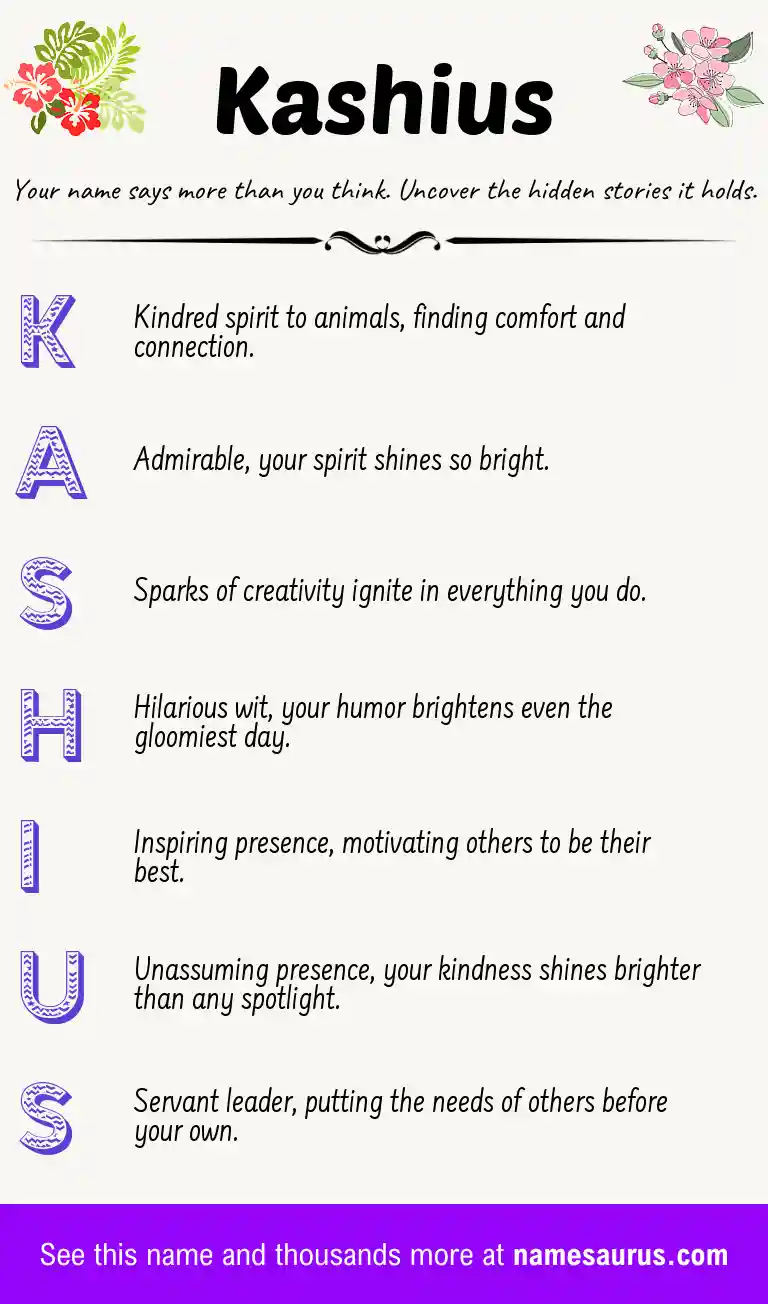 Acrostic poem about Kashius.
