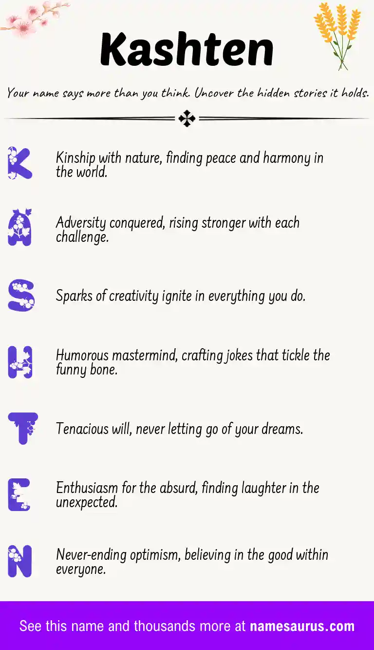 Acrostic poem about Kashten.