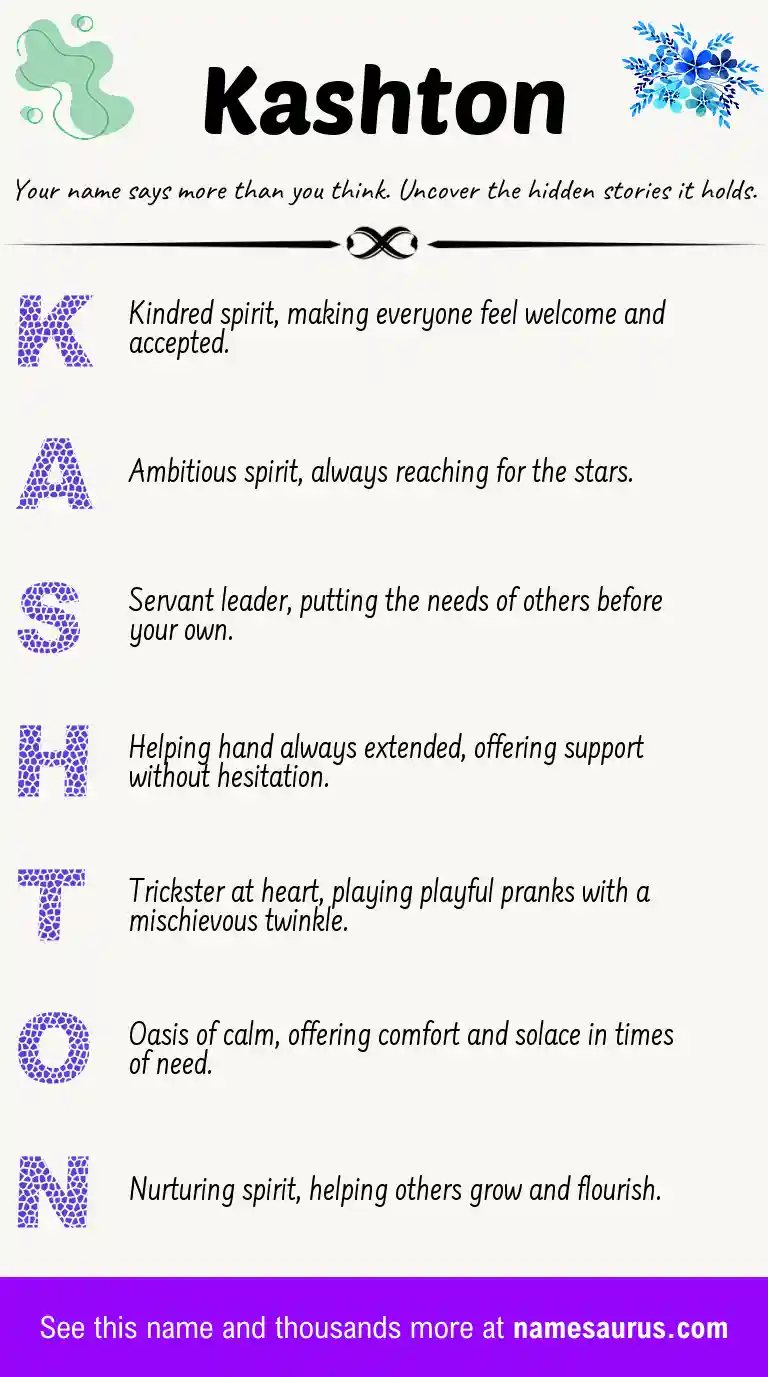 Acrostic poem about Kashton.