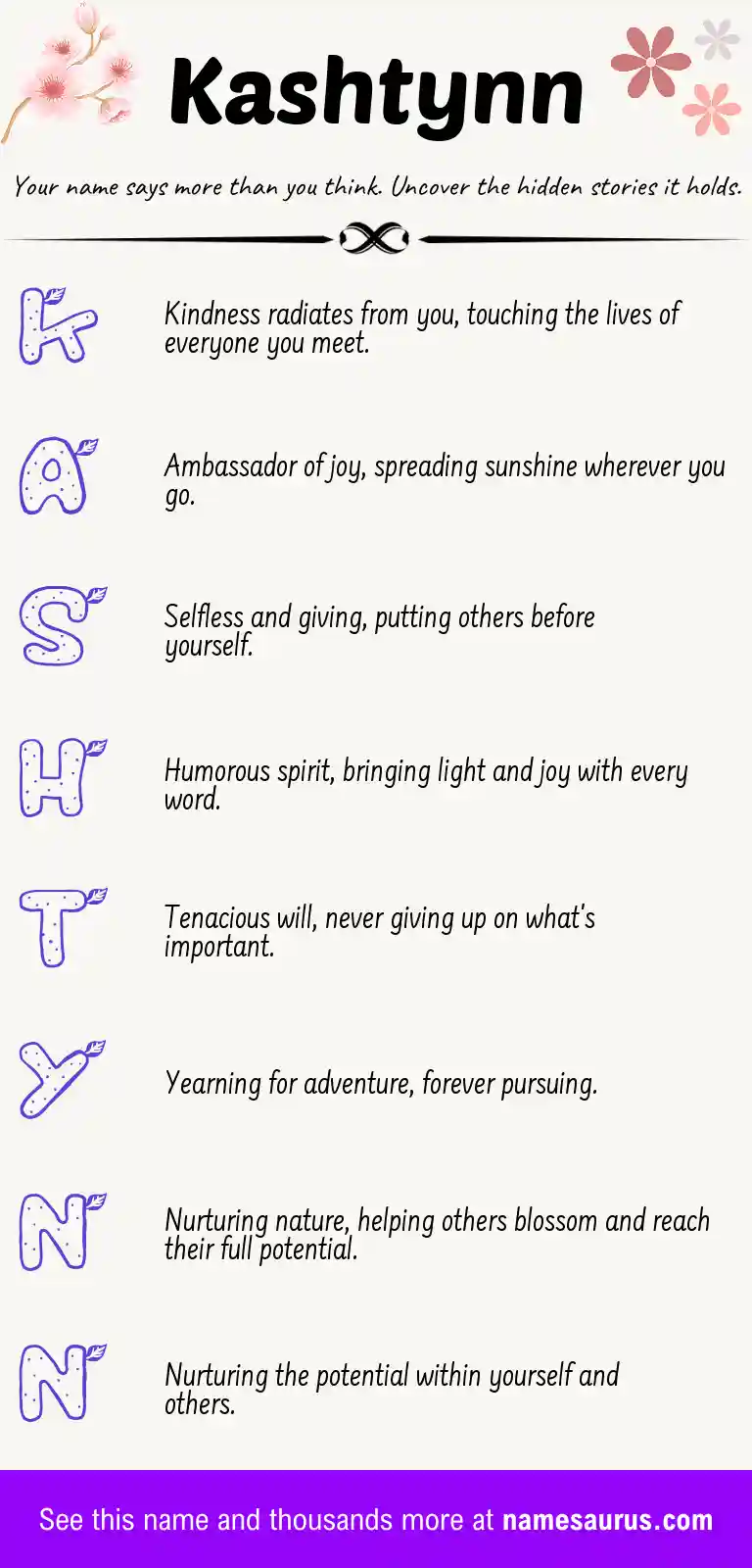 Acrostic poem about Kashtynn.