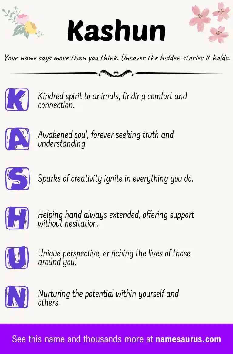 Acrostic poem about Kashun.