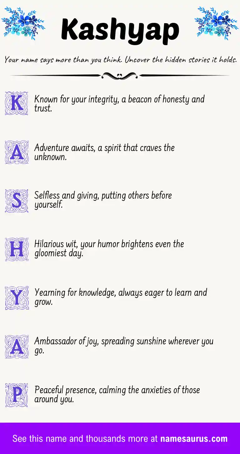 Acrostic poem about Kashyap.