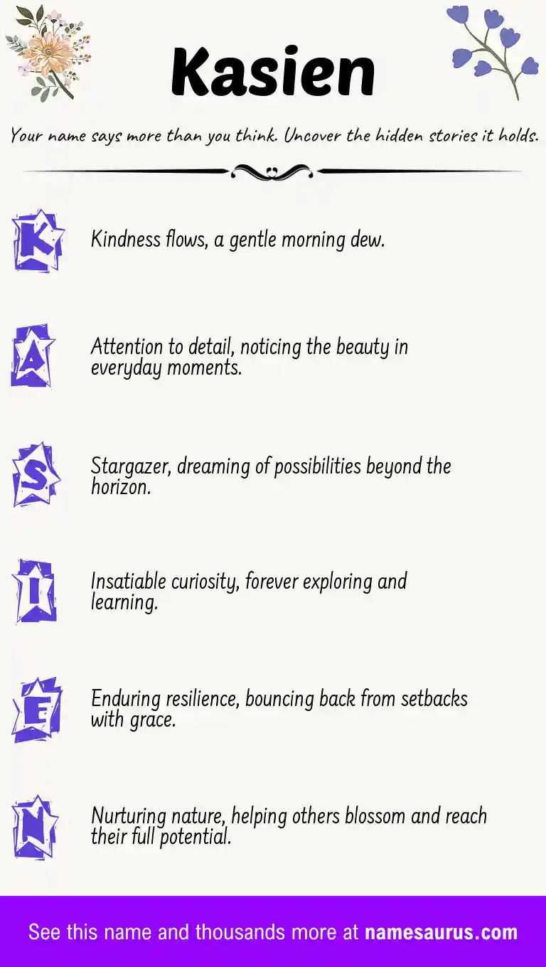 Acrostic poem about Kasien.