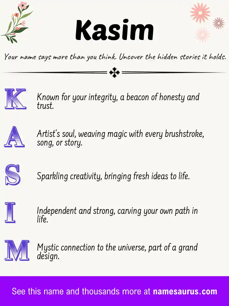 Acrostic poem about Kasim.