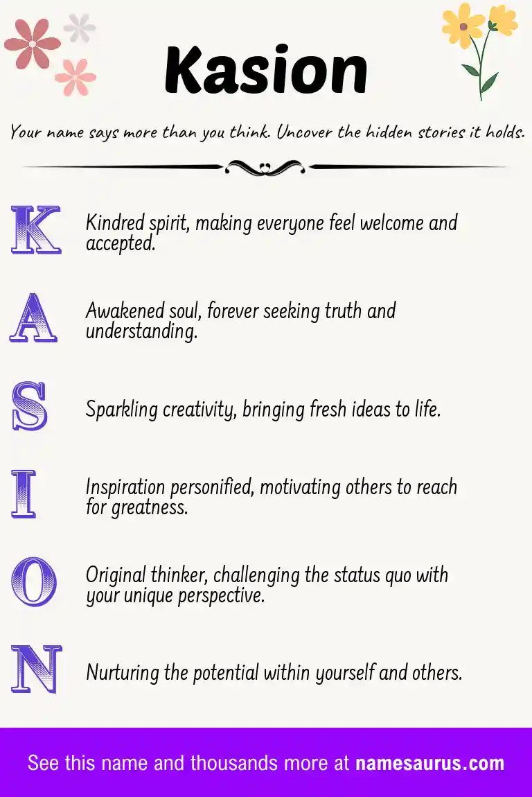 Acrostic poem about Kasion.