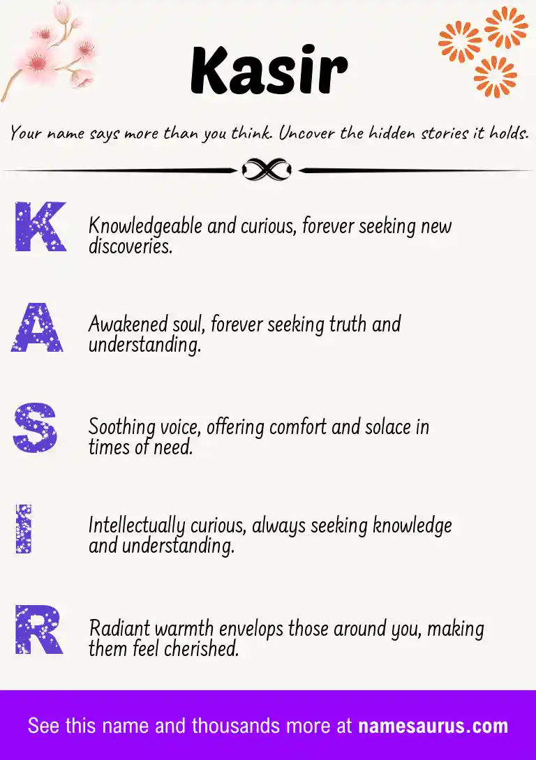 Acrostic poem about Kasir.