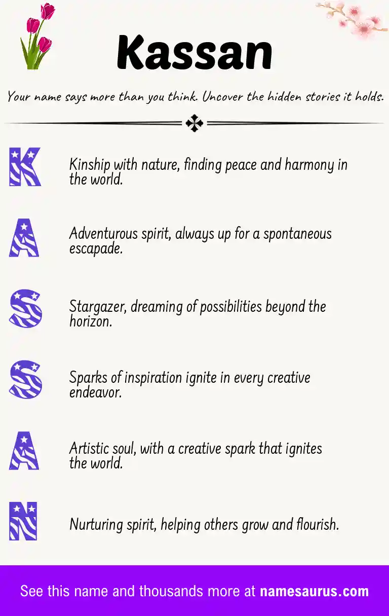 Acrostic poem about Kassan.