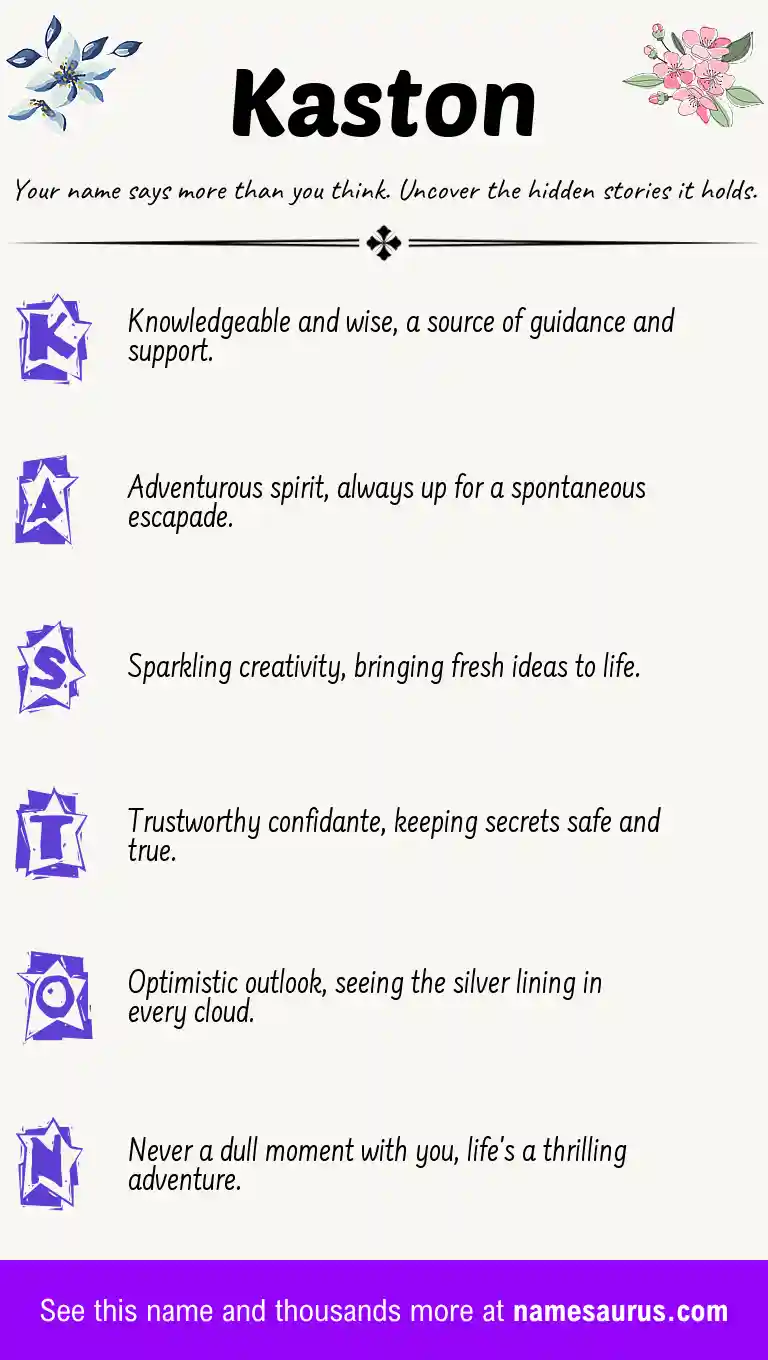 Acrostic poem about Kaston.