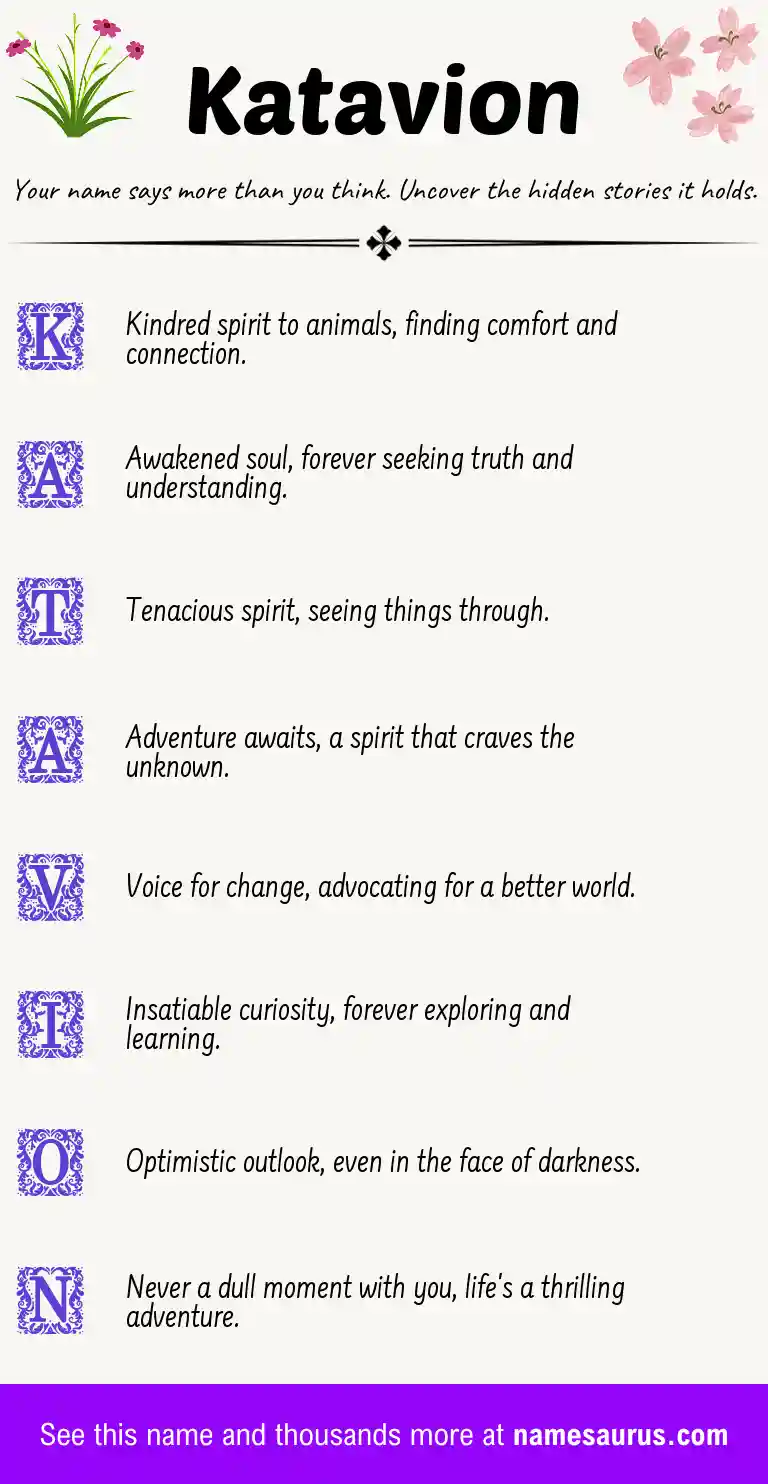 Acrostic poem about Katavion.