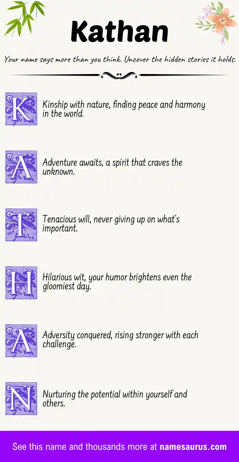 Acrostic poem about Kathan.